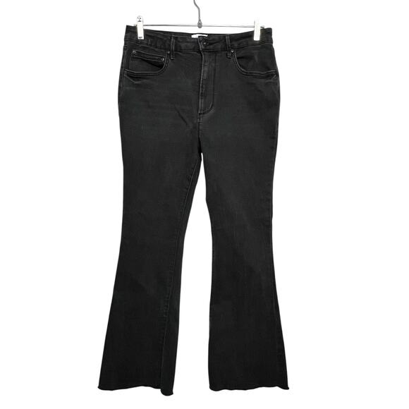 True Craft High Rise Flare Jeans Size 13 Faded Black Stretch Denim Women’s 30x29 - Picture 1 of 10